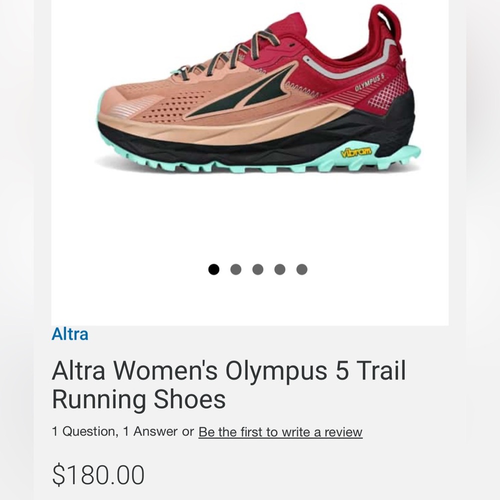Altra Olympus 5 trail running shoes women size 8.5